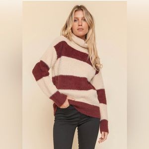 Luana Colorblock Fuzzy Sweater